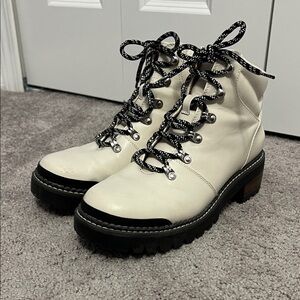 Target Women's Cream Lace-Up Boots